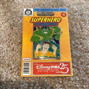 Disney Superhero Transformations Pin with Green and Yellow
